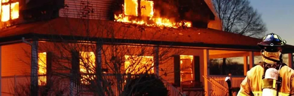 fire damage repair emergency response at a residential property affected by an active house fire in Peoria, IL